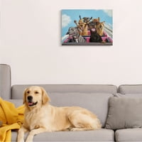 Кучињата „Ступел индустрии“, возејќи ролеркостер Смешно забавен парк платно wallидна уметност, 20, дизајн