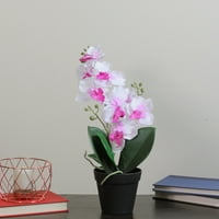 16.5 Заедна бела фаланопсис орхидеја вештачки аранжман за цвеќиња од свила