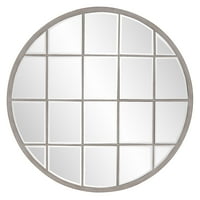 Тајлер Дилон Тркалезен метал 36 Дијаметар Бело огледало за миење