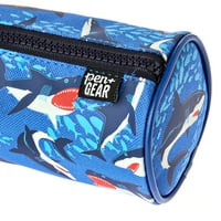 Пенка + опрема за дизајн на ајкули за молив со молив во сина полиестер со новите патент влечење