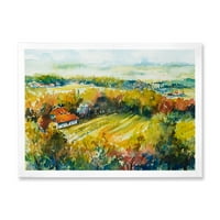 Дизајн на есента рурален пејзаж “земја врамена уметничка принт
