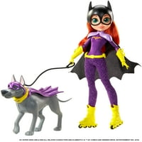 Супер херој девојки Batgirl акција за акција со отстранливи додатоци и ас фигура на кучиња со лилјак