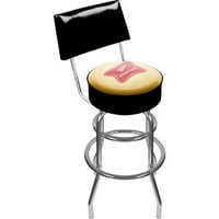 Трговска марка Милер Висок живот 40 Столница со бар со грб, хром