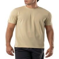Атлетик работи маица со кратки ракави со активна јадро на мажите, до големина 5xl