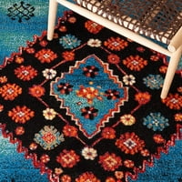 Гроздобер Хамадан Паскал Ориентална област килим, сина црна, 2'7 5 '