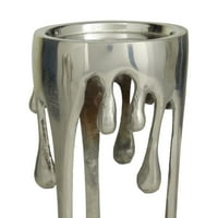 Космолизирање од страна на космополитска свеќа сребрена алуминиум Апстрактна столб држач за капење на свеќа