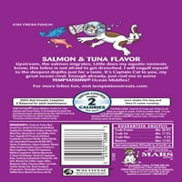 Искушенија океански мидли третираат мачки, вкус на лосос и туна 2. мл