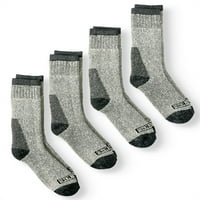 Чорапи за екипаж на топлински челични пети за мажи, 4-пакувања