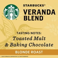 Старбакс веранда мешавина русокоса средно печено кафе, оз, торба