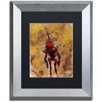 Трговска марка ликовна уметност „Исклучете ја црвената“ платно уметност од Крег Снодграс, Црна мат, сребрена