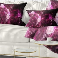 DesignArt розово на меурчиња од црниот свет - перница за цвеќиња - 16x16