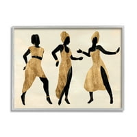 Tuphely Industries моќни жени кои танцуваат африкански глам мода црна беж, 20, дизајнирана од Ени Ворен
