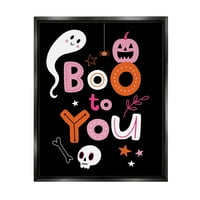 Boo за вас насмеани елементи на Ноќта на вештерките, празник графички уметност џет, црна врамена уметничка