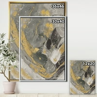 DesignArt 'Marble Gold and Black II' Модерно и современо врамено платно