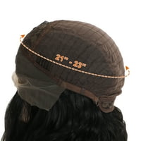 Уникатни поволни цени чипка предни перики среден долг бран на тело за девојче црна 12 со капаче за перика