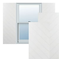 Ekena Millwork 18 W 25 H TRUE FIT PVC Diagonal Slat модерен стил фиксни ролетни за монтирање, недовршени