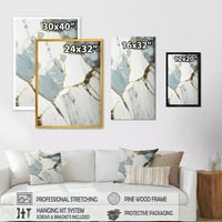 DesignArt Апстракт Geode Gold and White Merble I Canvas Wallидна уметност