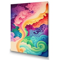 DesignArt Multicolor Swirly Clouds II платно wallидна уметност