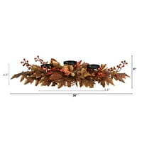 Скоро природно 36 Есенски јавор лисја и бобинки жетви вештачки цвет Канделабрум
