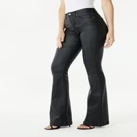 Sofia Jeansенски женски мелиса пламен со висок пораст обложени панталони, 33,5 Inseam, големини 2-20