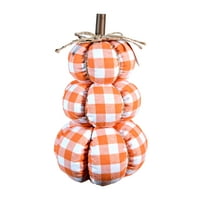 Начин да се слави ткаенината за жетва наредени тикви, портокалови карирани, 13 “