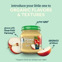 Гербер 1 -ви храна органска за бебиња за бебиња јаболко, тегла Оз