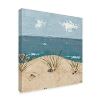 Трговска марка ликовна уметност „Сцена на плажа Триптих III“ платно уметност од adeејд Рејнолдс