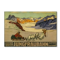 Трговска марка ликовна уметност 'Jungfrau Bahn' Canvas Art by Vintage Apple Collection