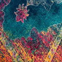 Обединети ткајачи Каледонија Косимија Фармхаус Медалјон област килим, сина, 9'10 13'2