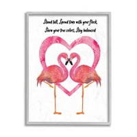 Индустријата „Ступел“ стои висока фраза Пинк Фламинго Дизајн на срцето на птици од Лиза Лејн, 11 14