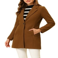 Единствени поволни цени, женски измешан лапел со долг ракав со долги палто со долги ракави